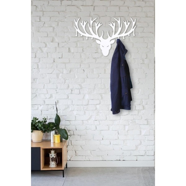 Wieszak ścienny Poroże biały - Intesi